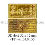09 03 Club Coubertin Yoplait pin 3D golden 32 x 16 mm signed 61.54.00.55