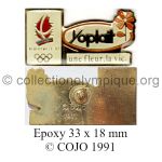 09 06 Club Coubertin Yoplait pin epoxy 33 x 18 mm signed © COJO 1991