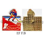 09 22 Club Coubertin Yoplait pin hockey soft enamel signed F.B