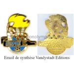 102 03 media press agencies Vandystadt Allsport pin France blue synthetic enamel edited by Vandystadt Editions