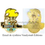 102 06 media press agencies Vandystadt Allsport pin France green synthetic enamel edited by Vandystadt Editions