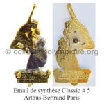 102 09 media press agencies Vandystadt Allsport Photo pin France gold - silver synthetic enamel signed Classic # 5 by Arthus Bertrand Paris