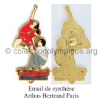 102 12 media press agencies Vandystadt Allsport Photo pin France black hair - gold synthetic enamel signed by Arthus Bertrand Paris