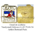 103 06 media press agencies Zoom Photo pin France red synthetic enamel signed by Vandystadt Editions (1) 45-79-88-54 manufactured by Arthus Bertrand