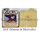 103 07 media press agencies Zoom Photo pin France red hard enamel signed by Démons & Merveilles
