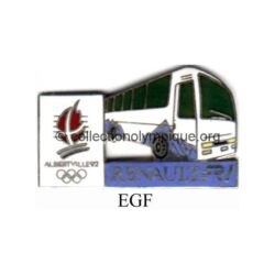 19 02 pin's Club Coubertin Renault bus FR1 émail grand feu