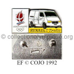 19 05 pin's Club Coubertin Renault Trafic émail à froid signé © COJO 1992