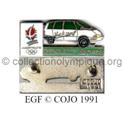 19 11 pin's Club Coubertin Renault Espace émail grand feu signé © COJO 1991
