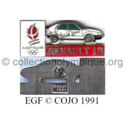 19 20 pin's Club Coubertin Renault 19 émail grand feu signé © COJO 1991