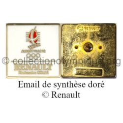 20 18 pin's Club Coubertin Renault carré doré émail de synthèse signé © Renault