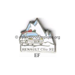 21 04 pin's Club Coubertin Renault Clio 92 montagnes émail à froid