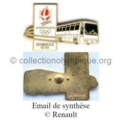 21 09 pin's Club Coubertin Renault bus FR1 GTX émail de synthèse signé © Renault