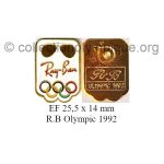 25 08 Club Top pin's Ray-Ban 25,5 x 14 mm émail à froid signé R.B Olympic 1992