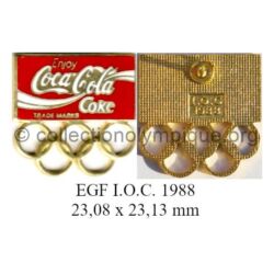 27_11 TOP club Coca-Cola pin hard enamel 23.08 x 23.13 mm signed I.O.C. 1988