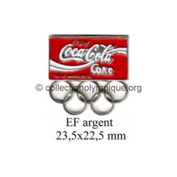 27_12 TOP club Coca-Cola pin soft enamel silvered 23.5 x 22.5 mm