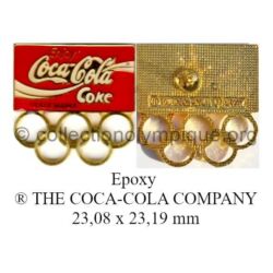 27_13 TOP club Coca-Cola pin epoxy 23.08 x 23.19 mm signed ® The Coca-Cola Company