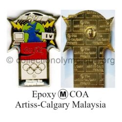 28_06 TOP club Coca-Cola pin epoxy signed Trade Mark COA made by Artiss-Calgary Malaysia