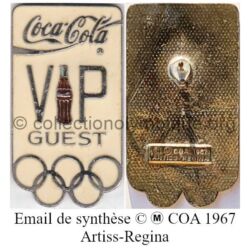 28_12 TOP club Coca-Cola pin soft enamel signed © Trade Mark COA 1967 Artiss-Regina