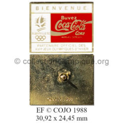 30_05 TOP club Coca-Cola pin soft enamel 30.92 x 24.45 mm signed © COJO 1988