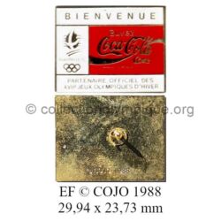 30_07 TOP club Coca-Cola pin soft enamel 29.94 x 23.73 mm signed © COJO 1988