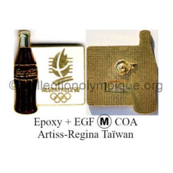 30_18 TOP club Coca-Cola pin epoxy + hard enamel signed Trade Mark COA made by Artiss Regina Taïwan