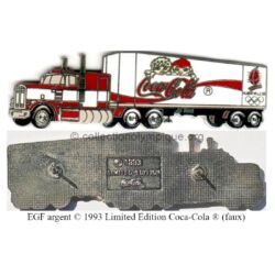 31_02 TOP club Coca-Cola pin hard enamel silvered signed © 1993 Limited Edition Coca-Cola ® (fake)
