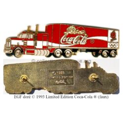 31_03 TOP club Coca-Cola pin hard enamel golden signed © 1993 Limited Edition Coca-Cola ® (fake)