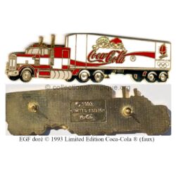 31_04 TOP club Coca-Cola pin hard enamel golden signed © 1993 Limited Edition Coca-Cola ® (fake)
