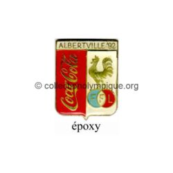 33_10 TOP club Coca-Cola pin rooster FFL (Luge French Federation) epoxy
