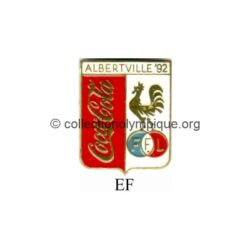 33_11 TOP club Coca-Cola stick pin rooster FFL (Luge French Federation) soft enamel