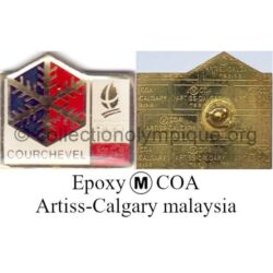 34_02 Courchevel TOP club Coca-Cola pin epoxy signed Trade Mark COA made by Artiss Calgary Malaysia