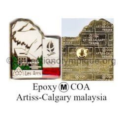 34_05 Les Arcs TOP club Coca-Cola pin epoxy signed Trade Mark COA made by Artiss Calgary Malaysia