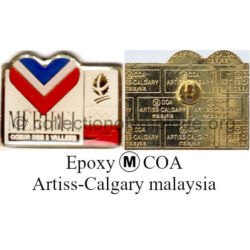 34_07 Meribel TOP club Coca-Cola pin epoxy signed Trade Mark COA made by Artiss Calgary Malaysia