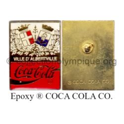 34_15 Albertville's town TOP club Coca-Cola pin epoxy signed ® COCA COLA CO.