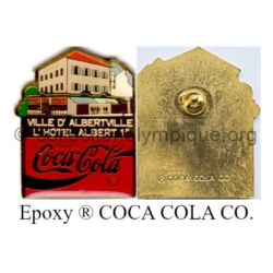 35_03 Albert 1st hotel TOP club Coca-Cola pin epoxy signed ® COCA COLA CO.