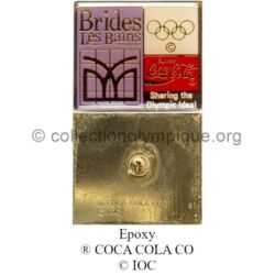 35_06 Brides les Bains TOP club Coca-Cola pin epoxy signed ® COCA COLA CO. © IOC