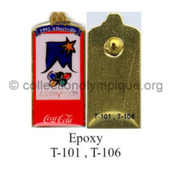 35_10 TOP club Coca-Cola pin epoxy signed T-101, T-106