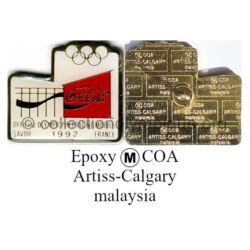 36_03 TOP club Coca-Cola pin trading mobile epoxy signed Trade Mark COA made by Artiss Calgary Malaysia