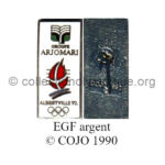 56_01 Albertville 1992 official supplier Arjomari pin hard enamel silvered © COJO 1990