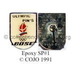 56_05 Albertville 1992 pin's fournisseur officiel Bose époxy argent endos multiple SP#1 © COJO 1991