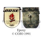 56_06 Albertville 1992 pin's fournisseur officiel Bose époxy argent endos multiple © COJO 1991