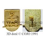 56_07 Albertville 1992 pin's fournisseur officiel Bose 3 D doré © COJO 1991