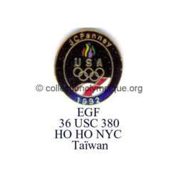 85 10 pin's partenaires équipes étrangères USA JC Penney magasins émail grand feu signé 36 USC 380 HO HO NYC Taïwan