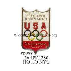 86 11 pin's partenaires équipes étrangères USA Busch Gardens Tampa Bay parc à thème époxy signé 36 USC 380 HO HO NYC