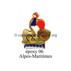 127 05 pin's comité départemental olympique et sportif (CDOS) des Alpes Maritimes (06) époxy