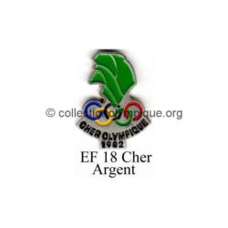 127 11 pin's comité départemental olympique et sportif (CDOS) du Cher (18) émail à froid argent