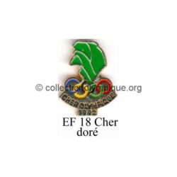 127 12 pin's comité départemental olympique et sportif (CDOS) du Cher (18) émail à froid doré