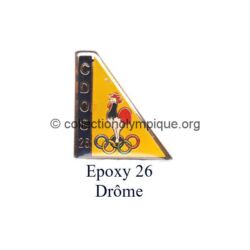 127 14 pin's comité départemental olympique et sportif (CDOS) de la Drôme (26) époxy