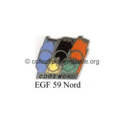 128 02 pin's comité départemental olympique et sportif (CDOS) du Nord (59) émail grand feu