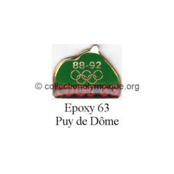 128 05 pin's comité départemental olympique et sportif (CDOS) du Puy de Dôme (63) époxy